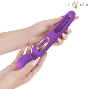 INTENSE - VARINHA VIBRATÃRIA CHRISTY COM LÃNGUA QUE GIRA